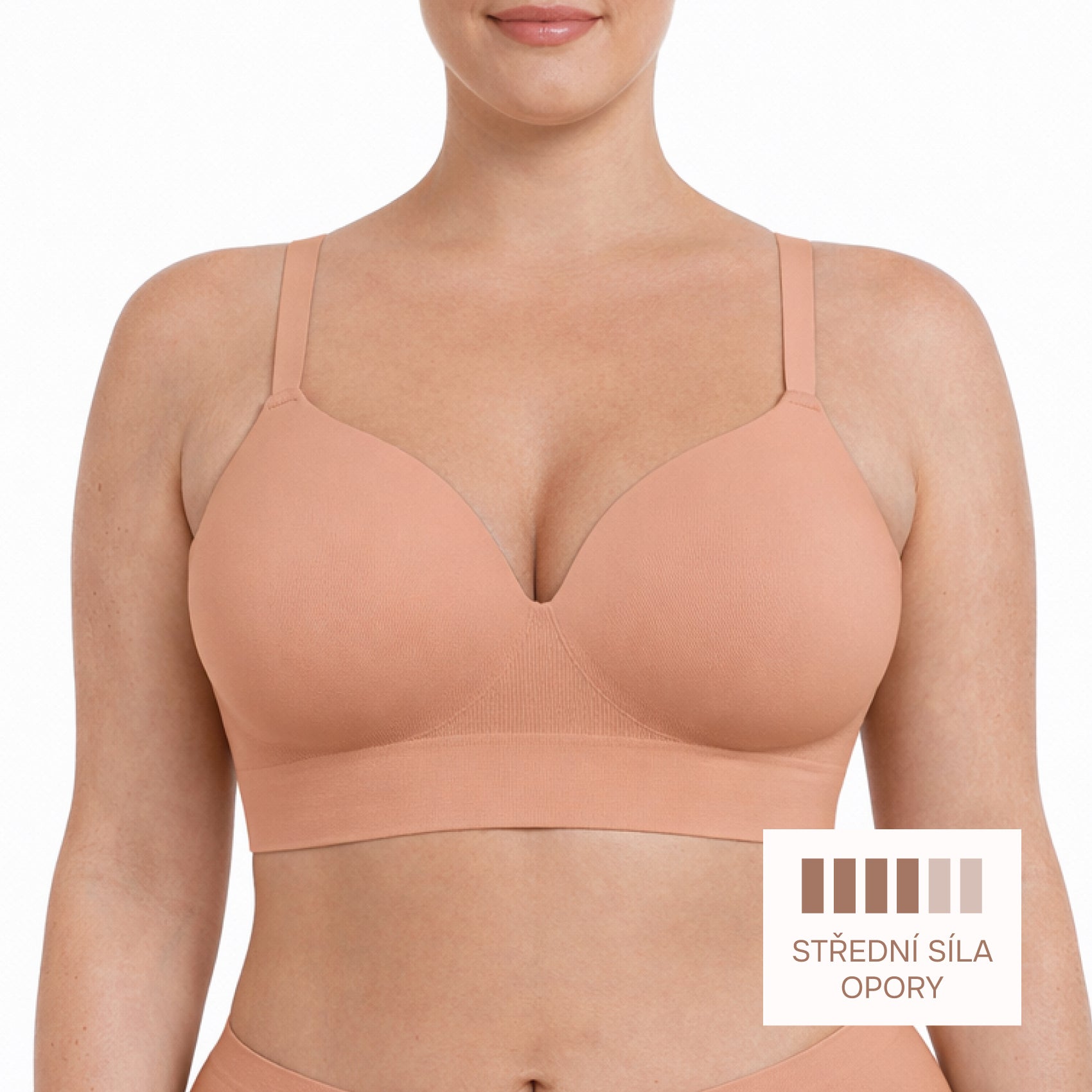 Seamless Shaping Bra Without Underwire, DARK NUDE Size: XXL