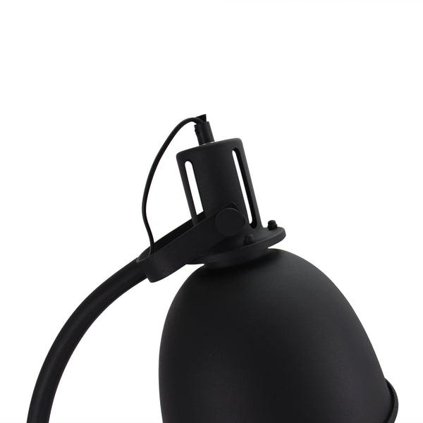 Lampada da Tavolo in Acciaio Nero Vari - Design Industriale - E27 - Alta 46 cm
