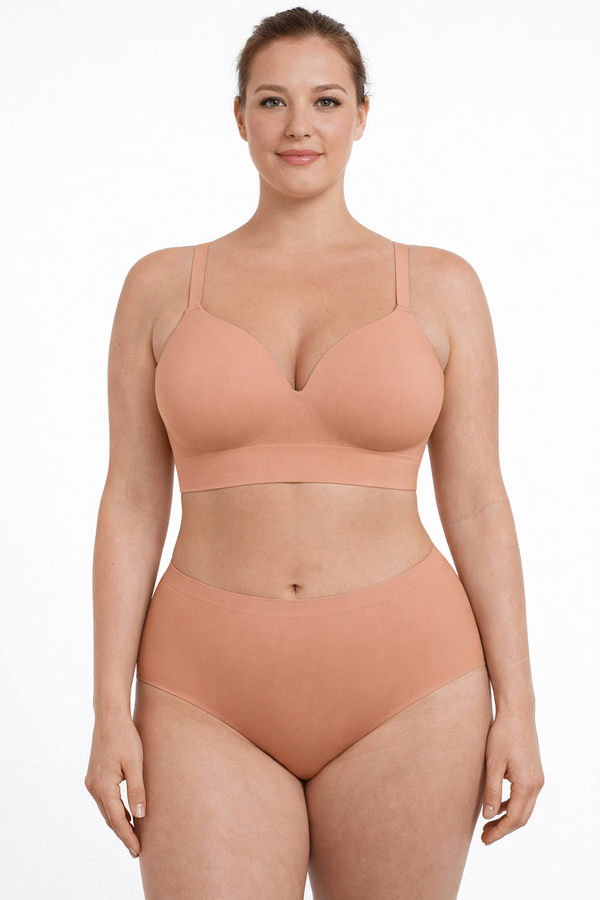 Seamless Shaping Bra Without Underwire, DARK NUDE Size: M