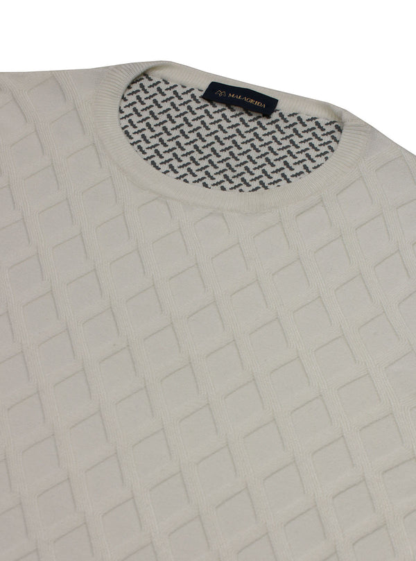 DIAMOND PATTERN CREW NECK