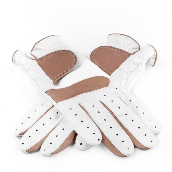 Women's golf glove with beige details
