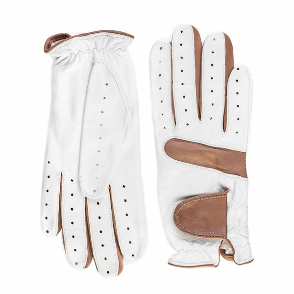 Women's golf glove with beige details