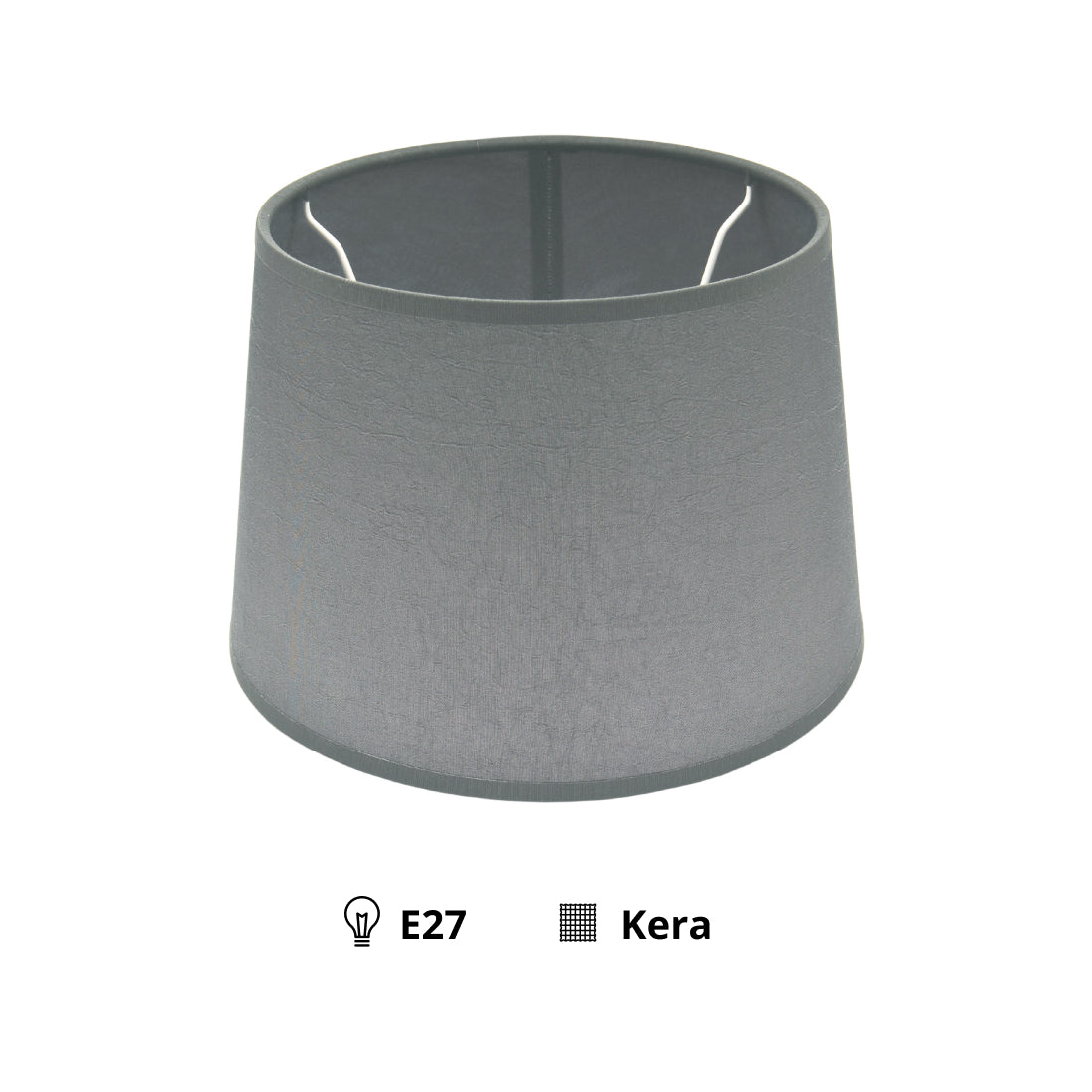 Abat-jour en tambour varié - Kera – Ø22 – Anthracite