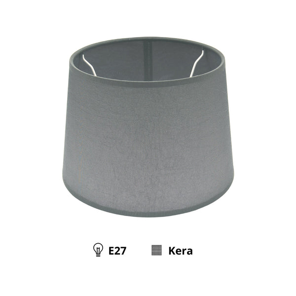 Abat-jour en tambour varié - Kera – Ø22 – Anthracite