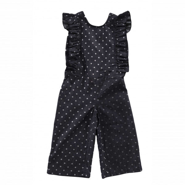 DENIM POLKA DOTS ONESIE