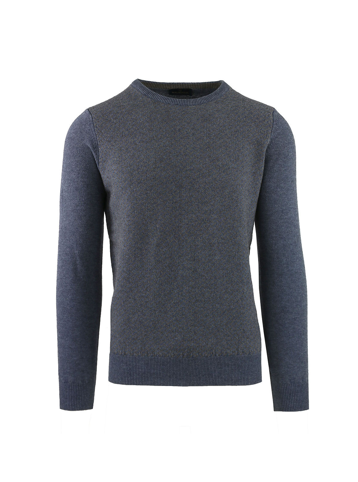 JACQUARD CREW NECK WITH WASHED EFFECT