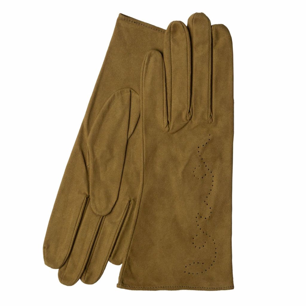 Elegant Suede Fabric Gloves