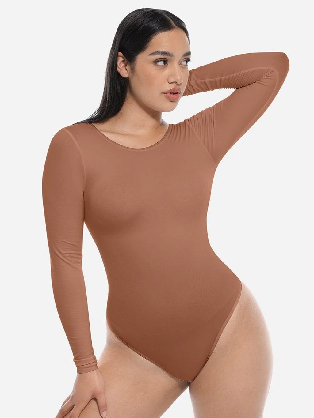Shaping bodysuit with long sleeves, NUDE size other: M/L