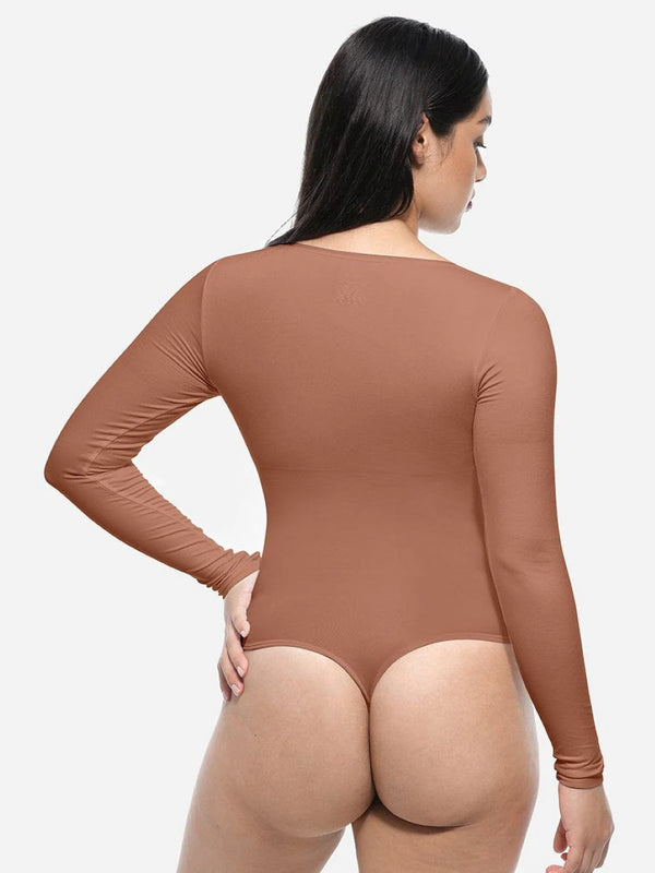 Shaping bodysuit with long sleeves, NUDE size other: 3XL/4XL