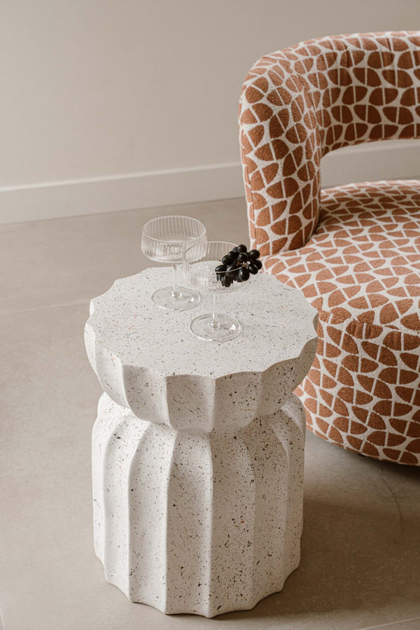Indore Home - Side Table - Oslo - Stone Look - MgO