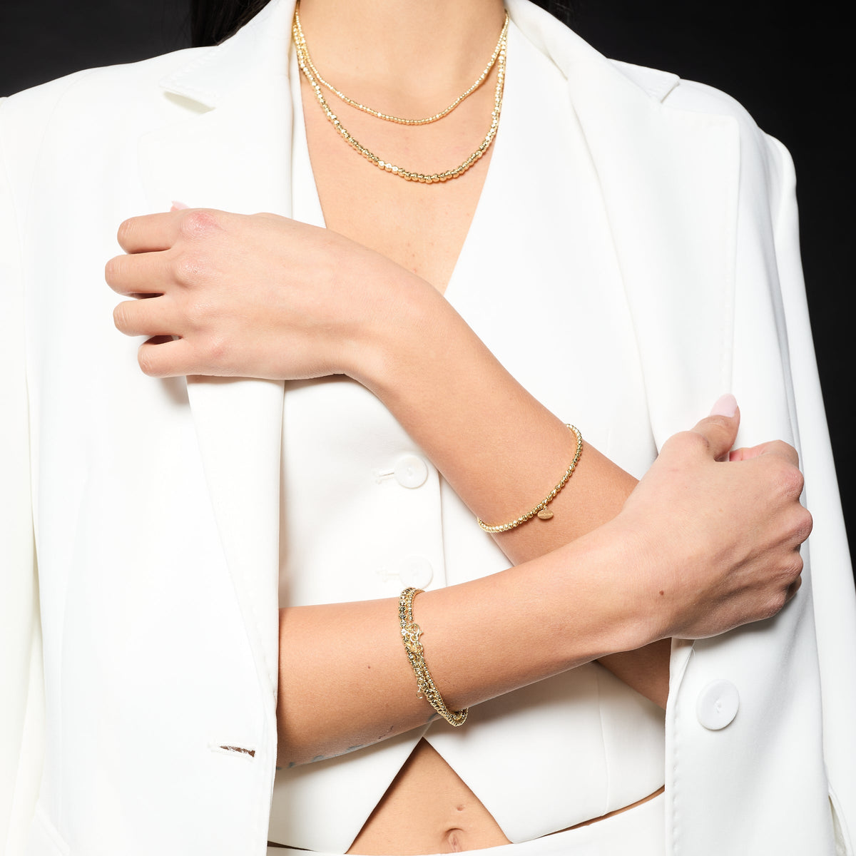 Silver bracelet plated in yellow gold ref. LC12