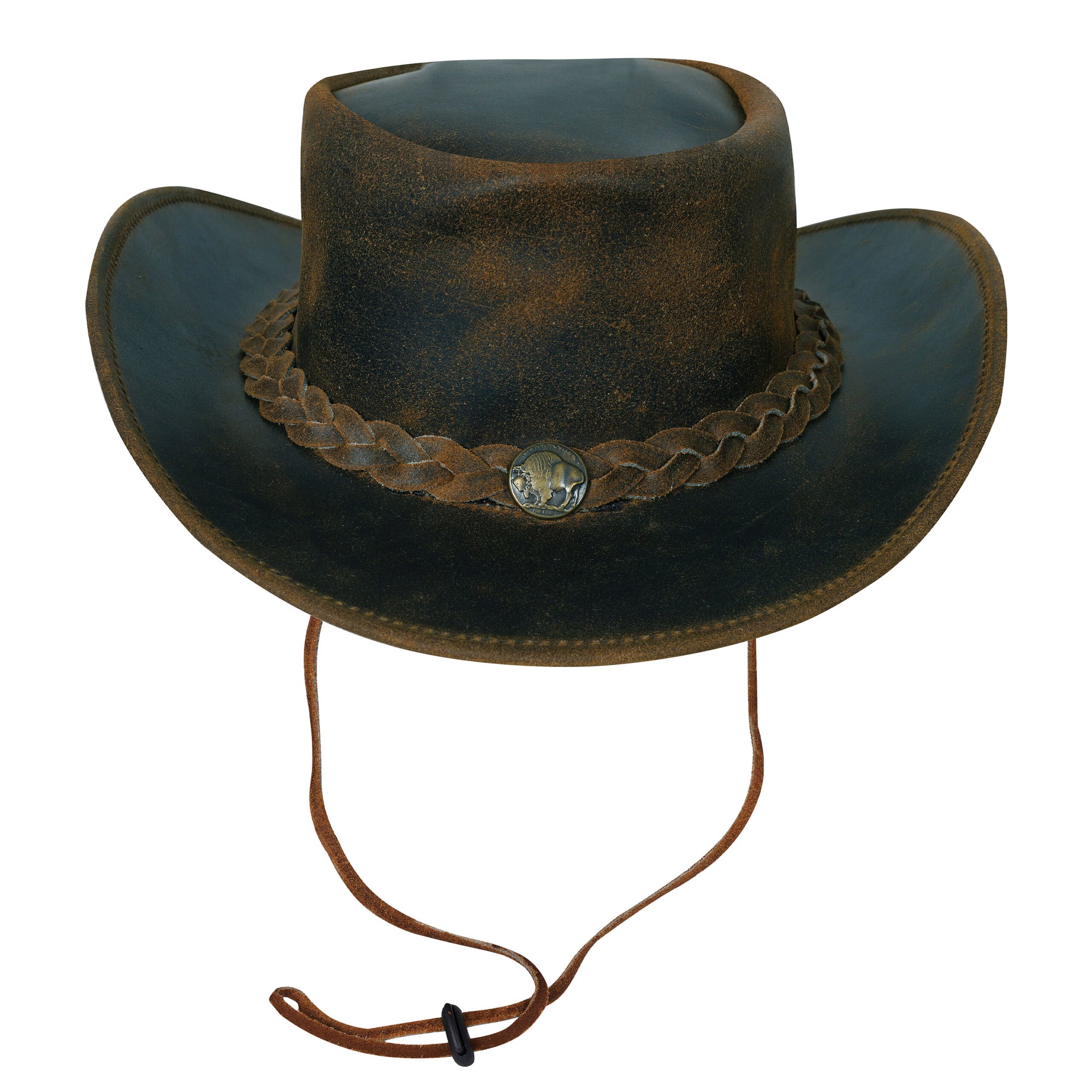 Chapeau en cuir tan unisexe