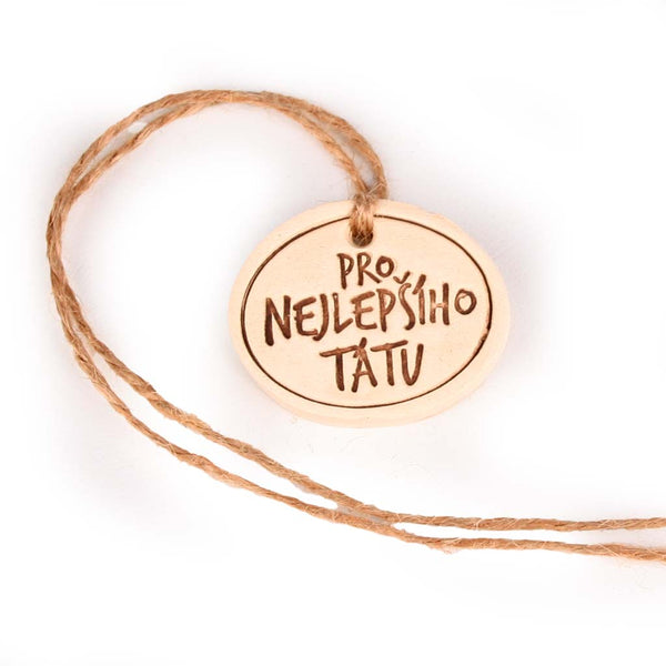 Ceramic Tag Oval - For the Best Dad