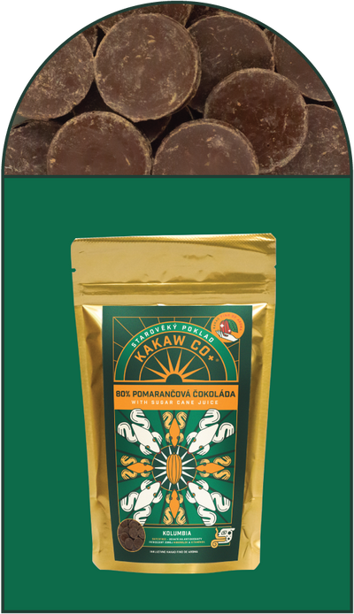 80% Orange Chocolate Colombia Weight: 100 g