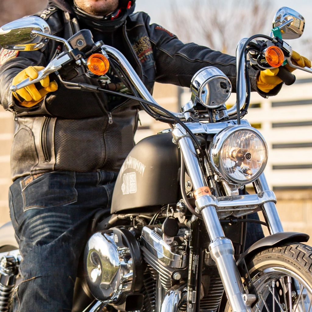 Men's Bushcraft Leather Gloves Made of Calfskin Suitable for Motorcycles