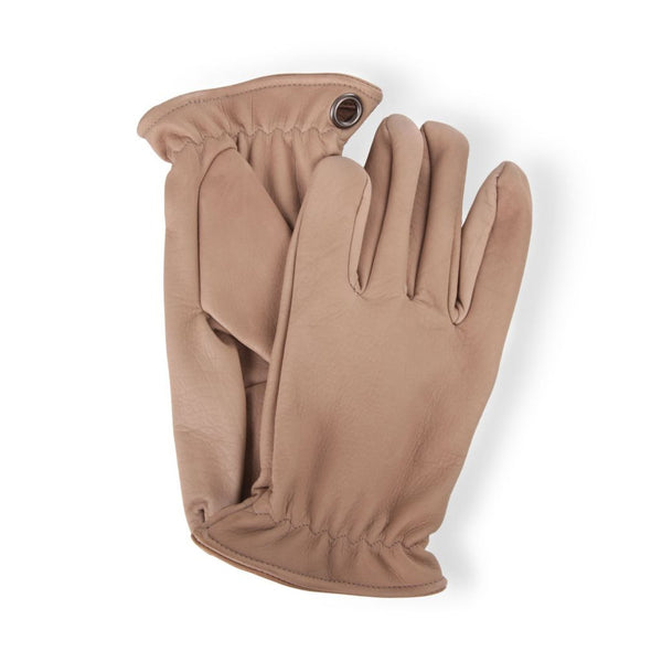 Men's Bushcraft Leather Gloves Made of Calfskin Suitable for Motorcycles