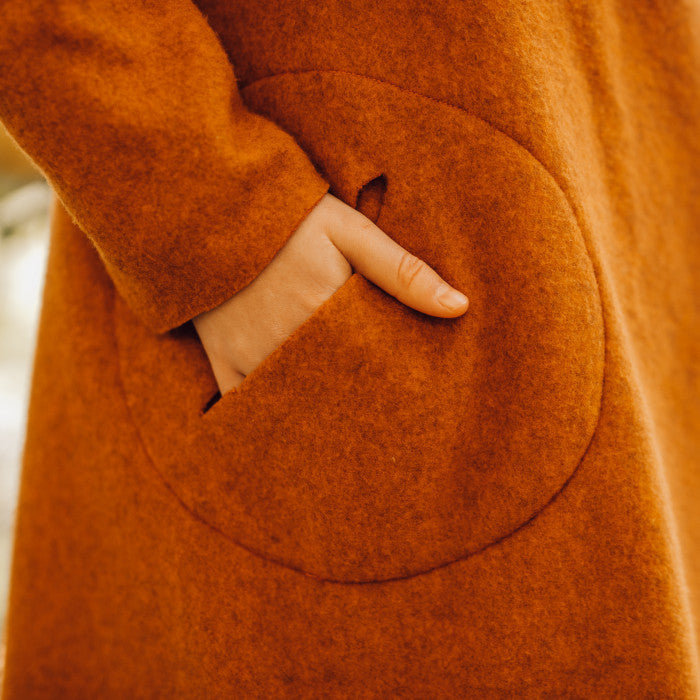 FLEECE COAT WITH POCKET DETAILS