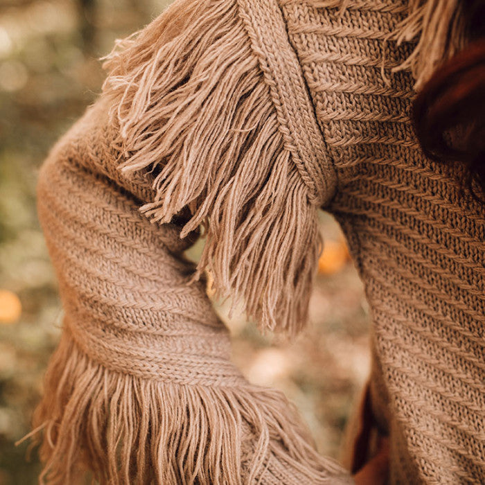 MAGLIONE CON FRANGE