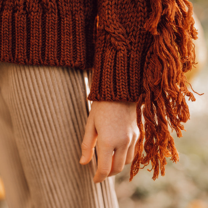 SWEATER WITH FRINGES