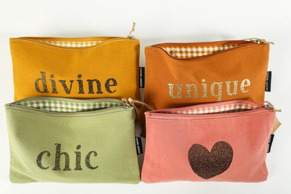 Chic/Divine/Unique/Heart Flat Pouch