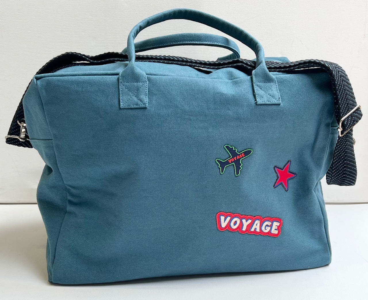 Travel Cabin Bag with Patches, Airplane, Star