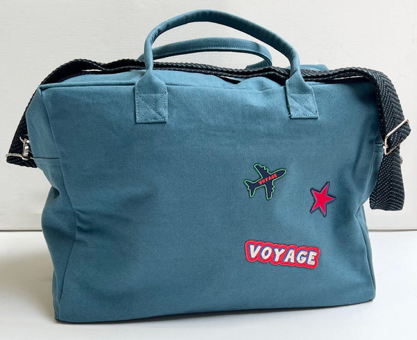 Travel Cabin Bag with Patches, Airplane, Star