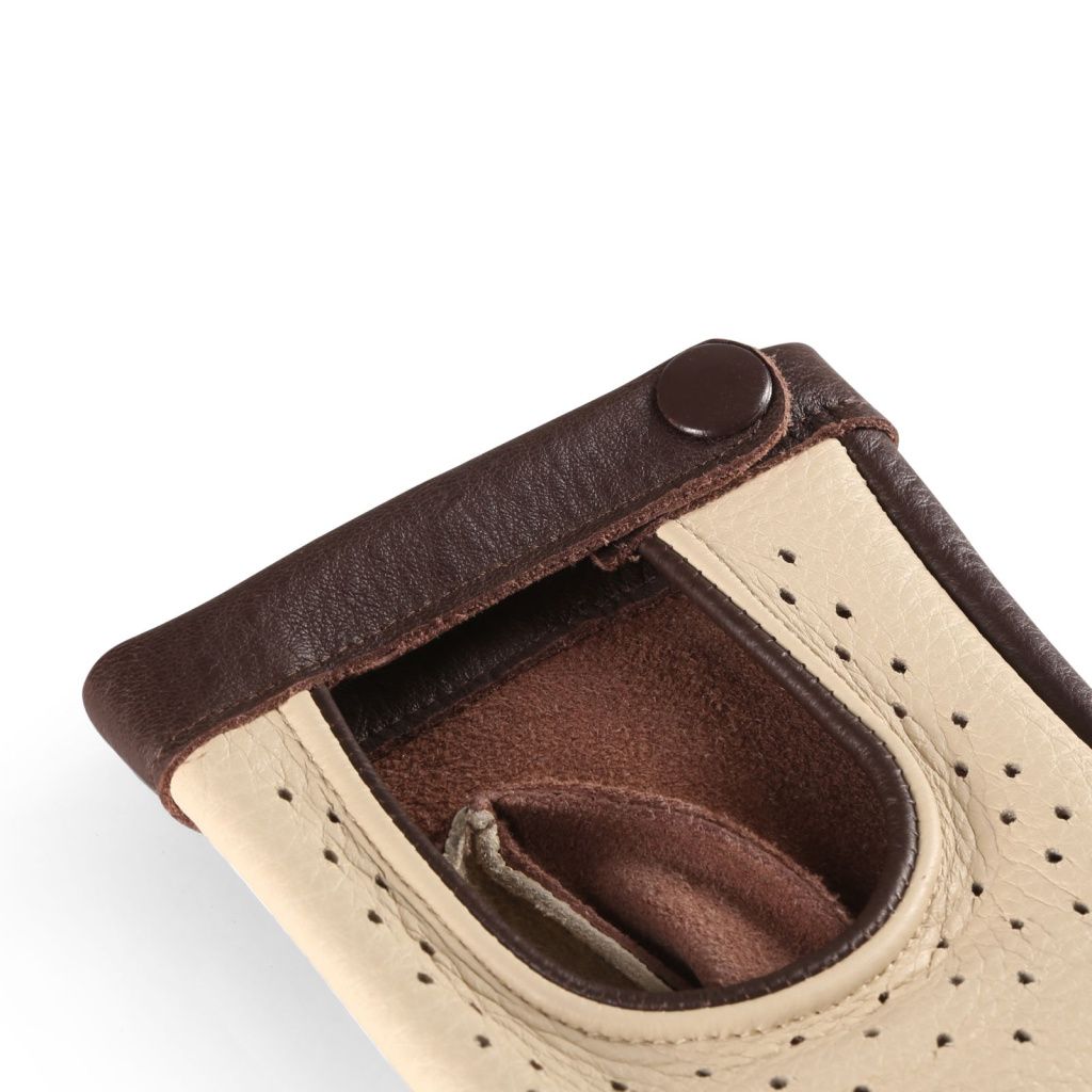 Light Men's Leather Driving Gloves Made from American Deer