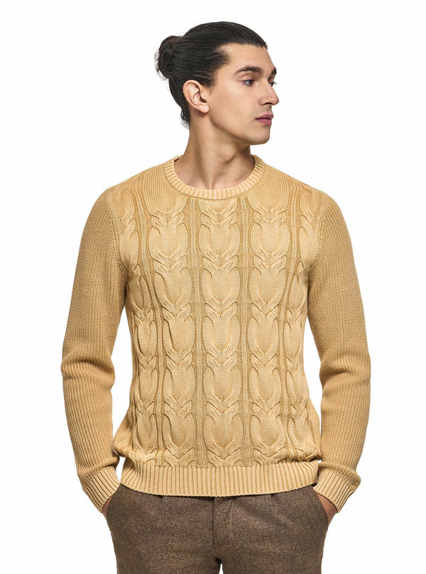 DOUBLE BRAIDED CREW NECK