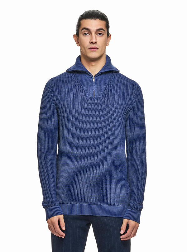 SERAFINO WITH ZIP IN TEA TOWEL FABRIC