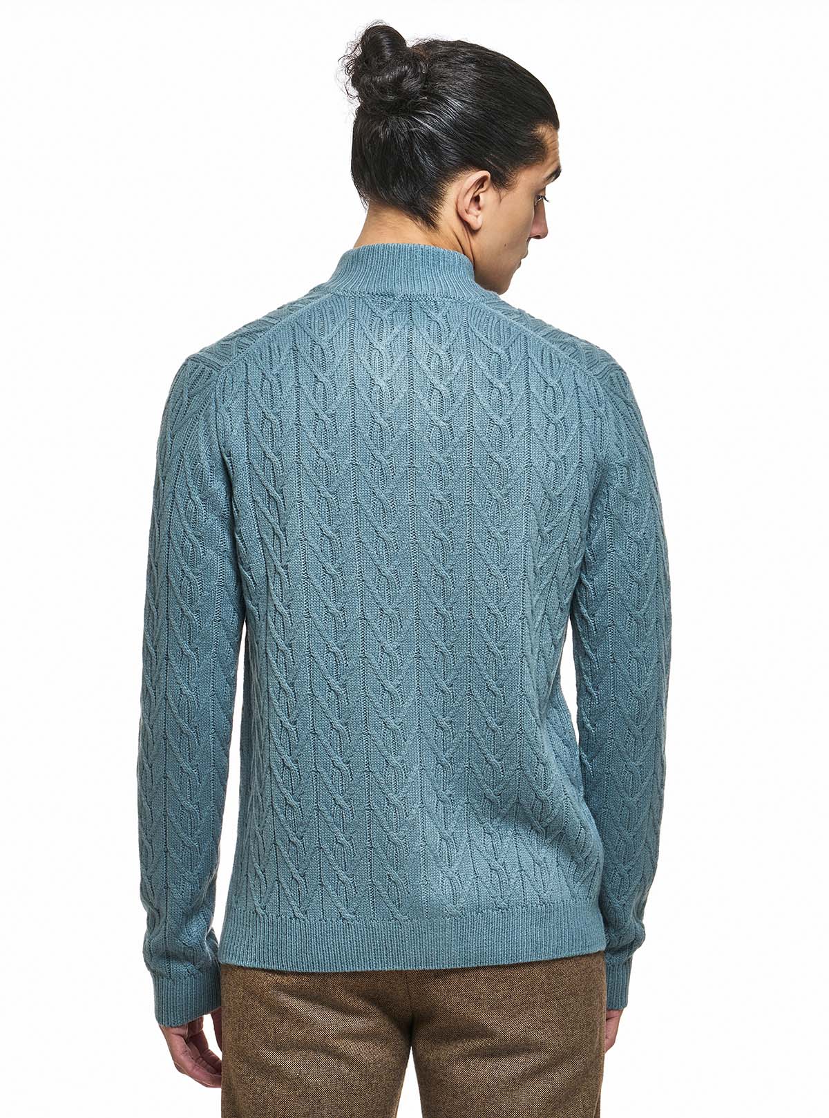 JACKET WITH BUTTONS, BRAIDED AND DIAMOND PATTERN WORK