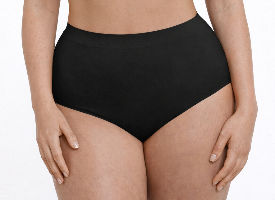 Gently Shaping Seamless Panties, BLACK Size: M