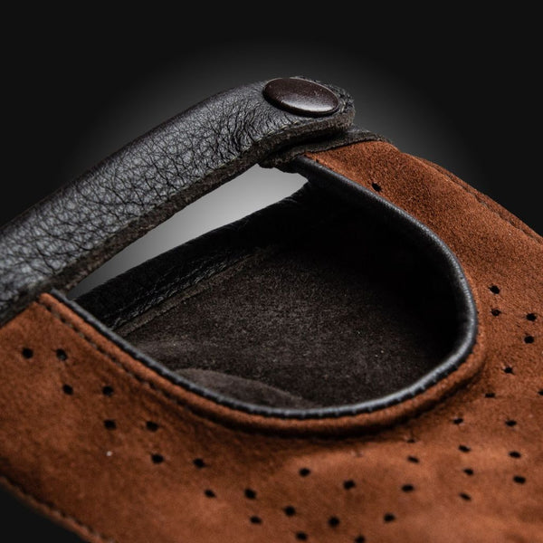 Combined Men's Leather Driving Gloves Made from American Deer