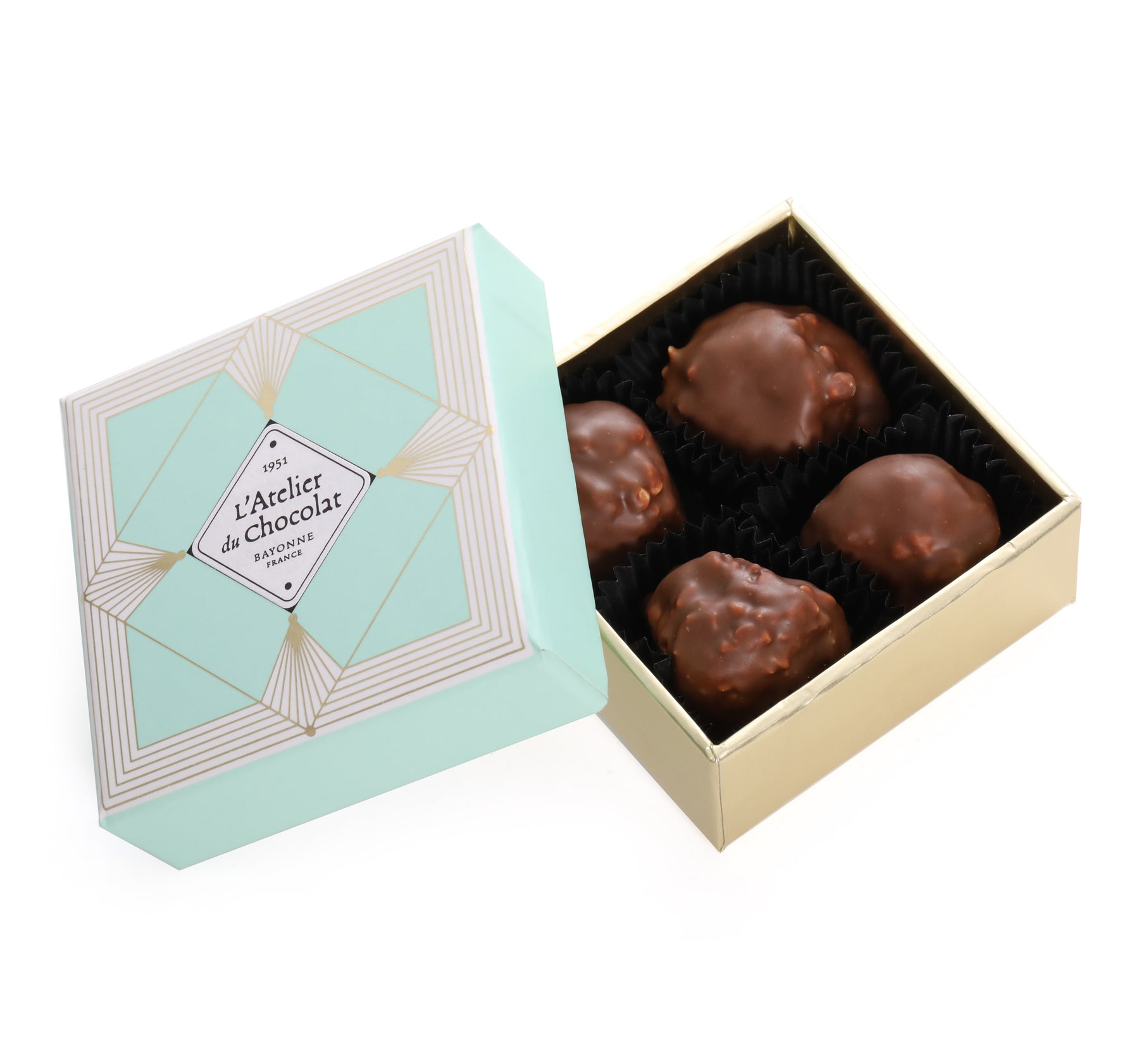 Box of 4 Mini Praline Chocolate Rocks