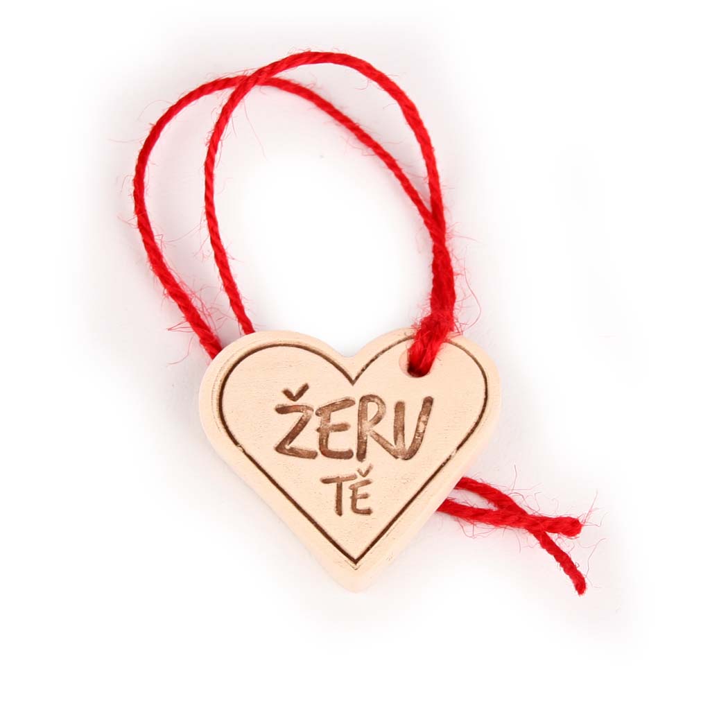 Ceramic Heart Tag - I Love You
