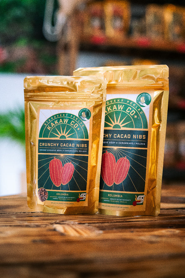 Crunchy Nibs - crushed cocoa beans in a crunchy coating Weight: 75 g