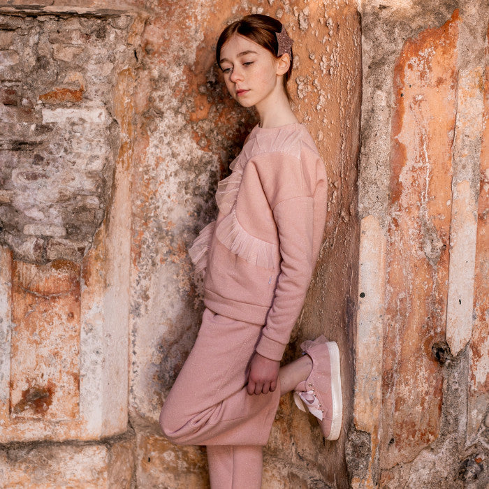 PINK LUREX SWEATPANTS