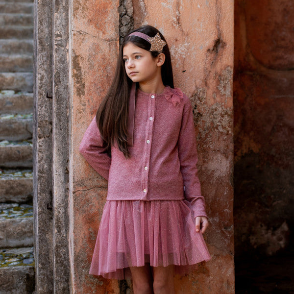 PINK GLITTER TULLE SKIRT