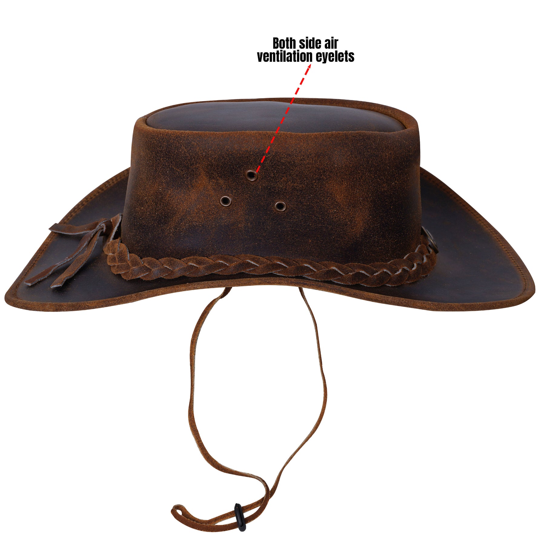 Chapeau en cuir tan unisexe