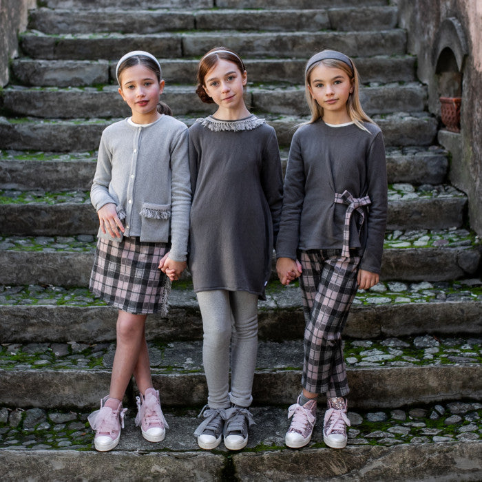 PINK CHECKERED SKIRT