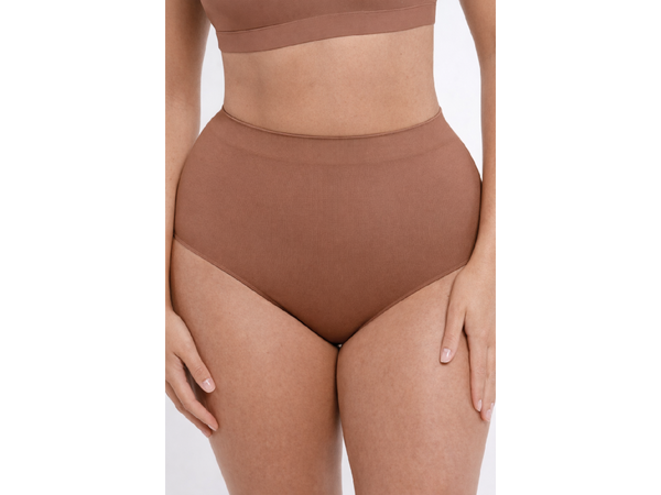 Lightly Shaping Seamless Panties, LIGHT BROWN Size: M