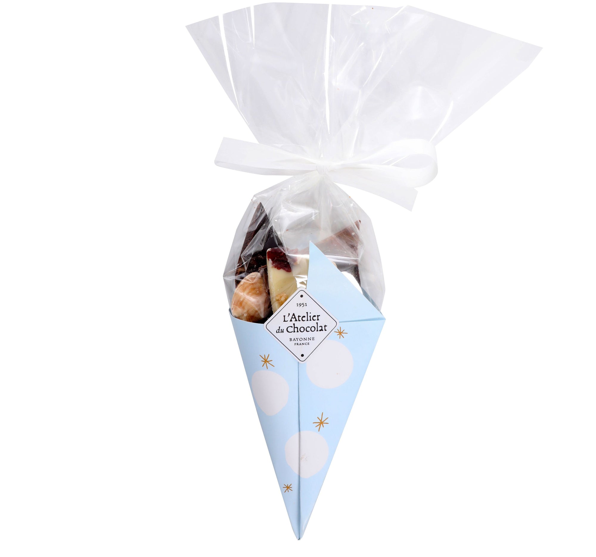 Mini chocolate bouquet Baptism pink or blue with polka dots