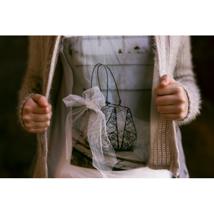 T-SHIRT S POTLAČOU A ŽEHLIACOU TAŠKOU