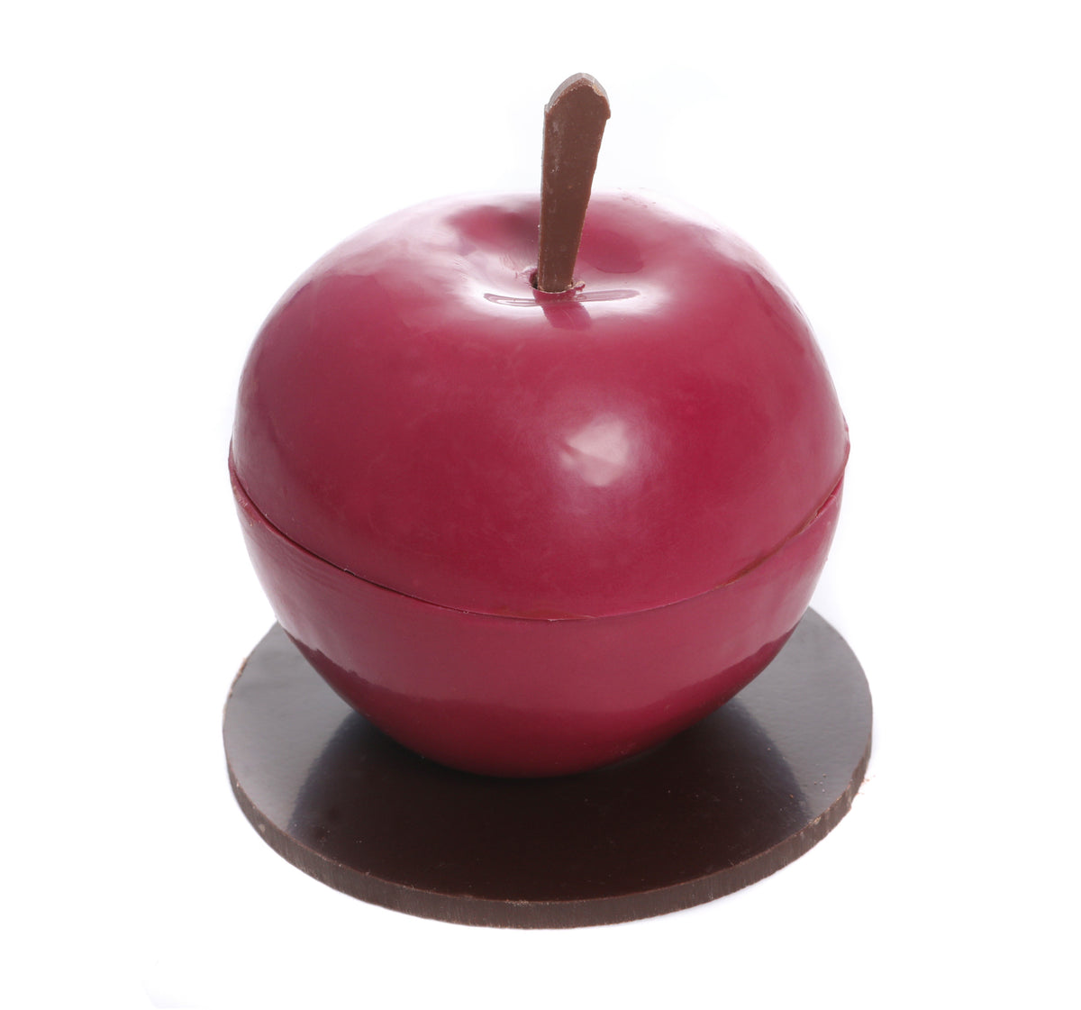 Chocoladebedekte Suikerappel met Gouden Bladeren