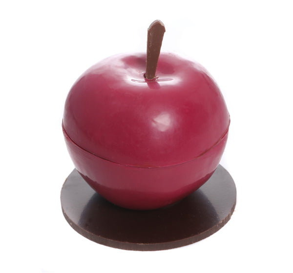 Chocoladebedekte Suikerappel met Gouden Bladeren