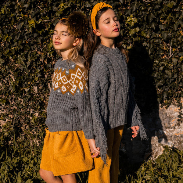 OCHRE VELVET SKIRT