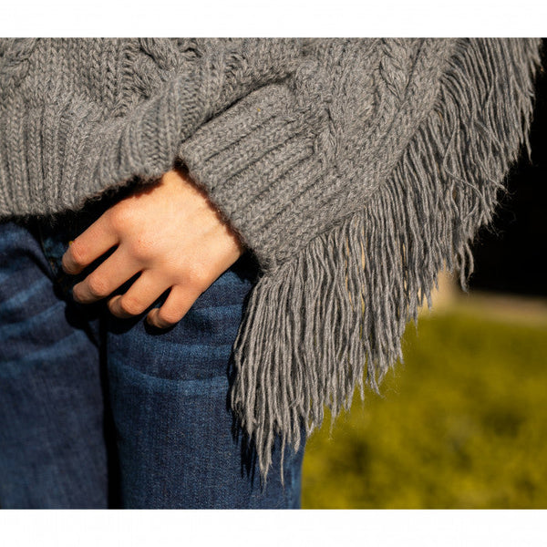 SWEATER WITH FRINGES