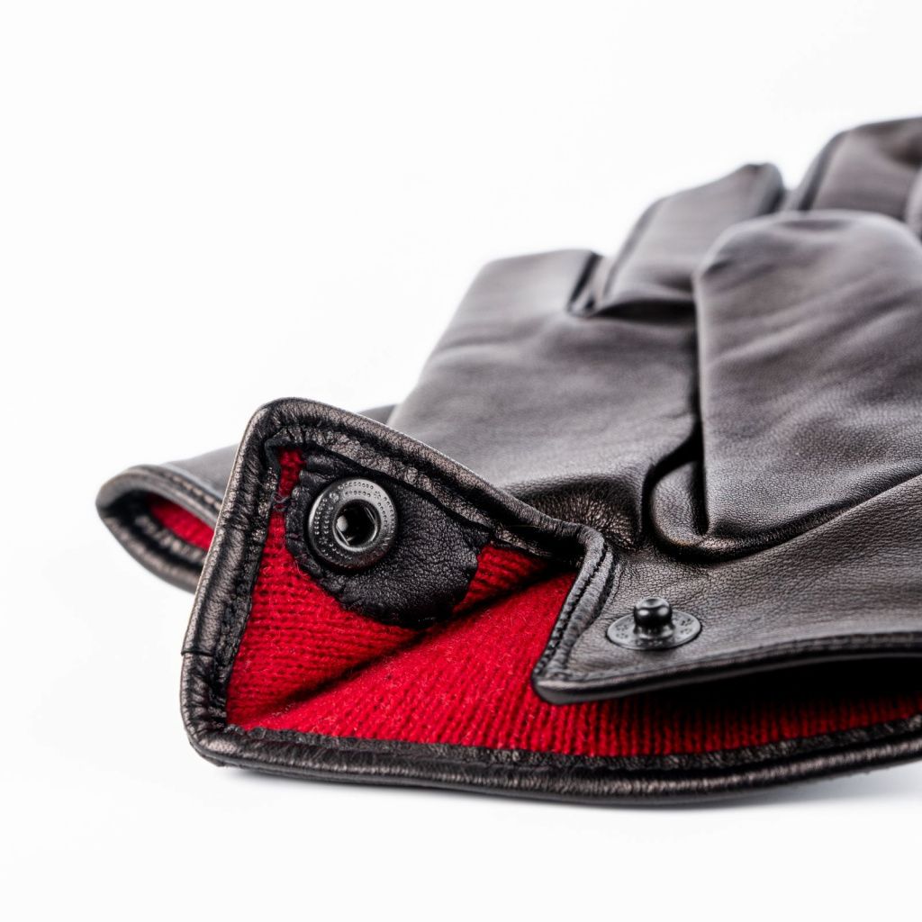 Men's Winter Gloves with Red Cashmere