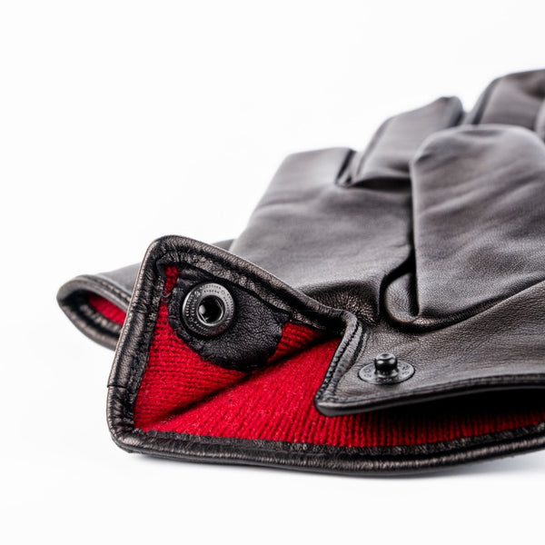 Men's Winter Gloves with Red Cashmere