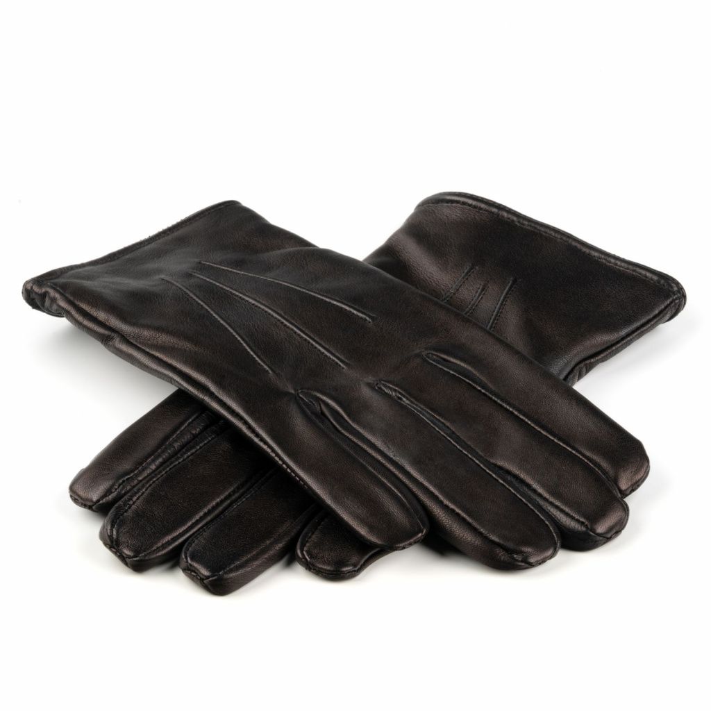 Men's Winter Gloves with Red Cashmere