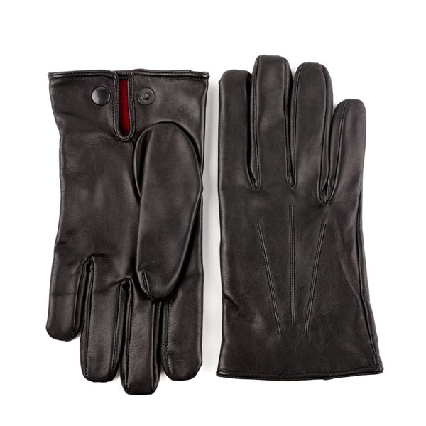 Men's Winter Gloves with Red Cashmere